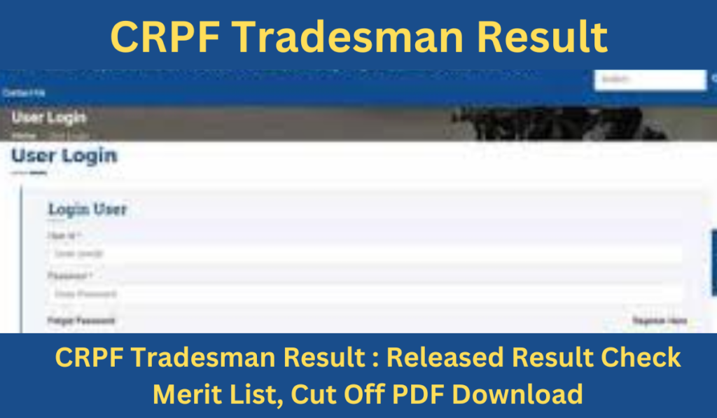 CRPF Tradesman Result