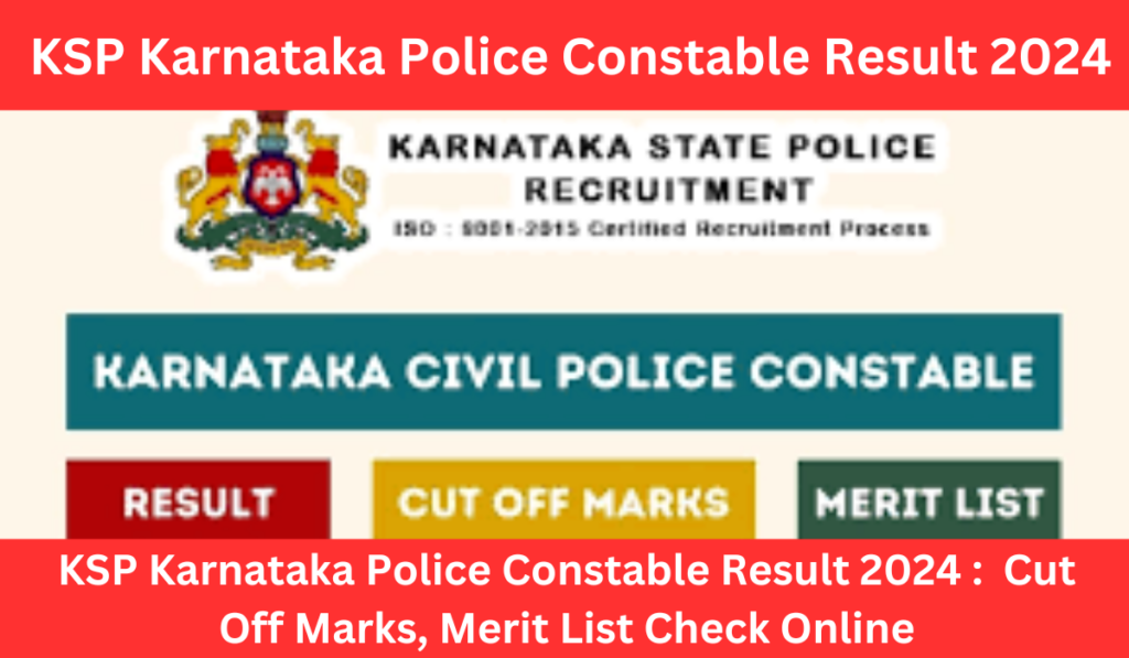 KSP Karnataka Police Constable Result 2024